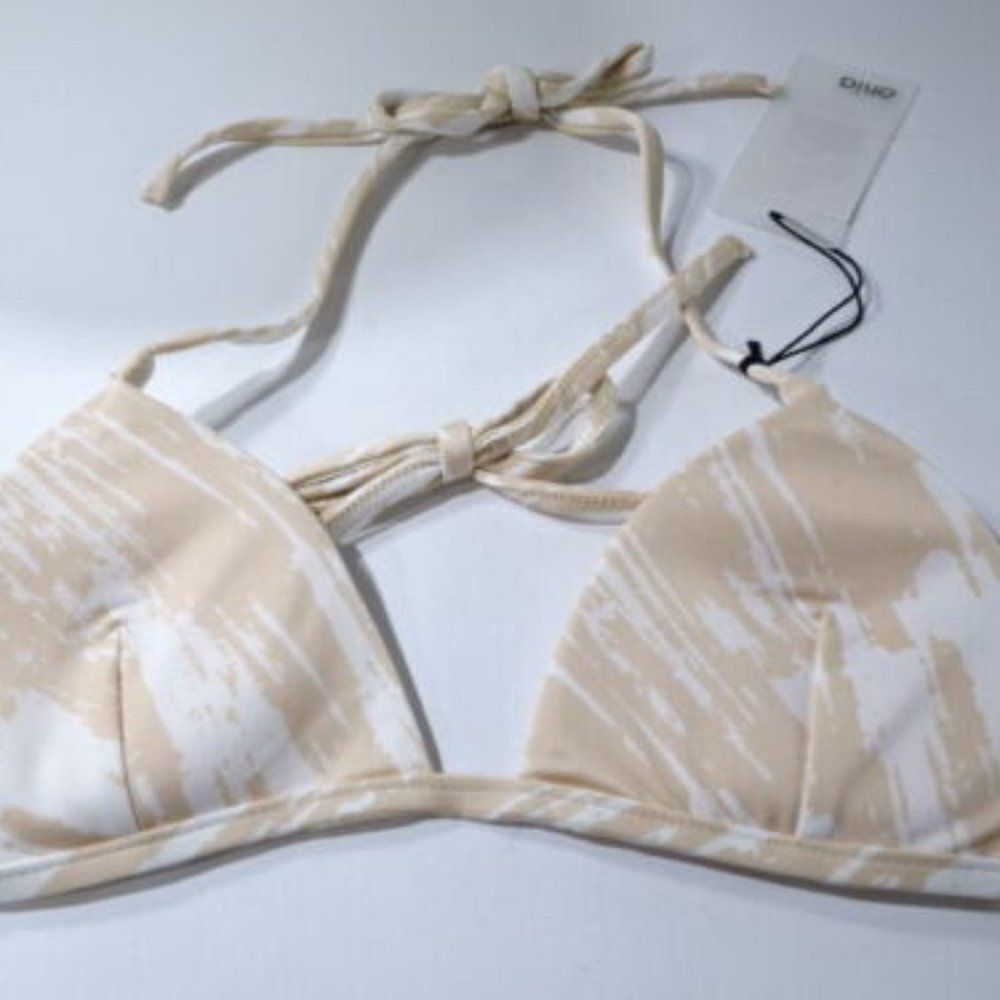 Onia Dalia String Bikini top  ONIA Triangle Paint Splatter Tie Bikini Top NWT 98
